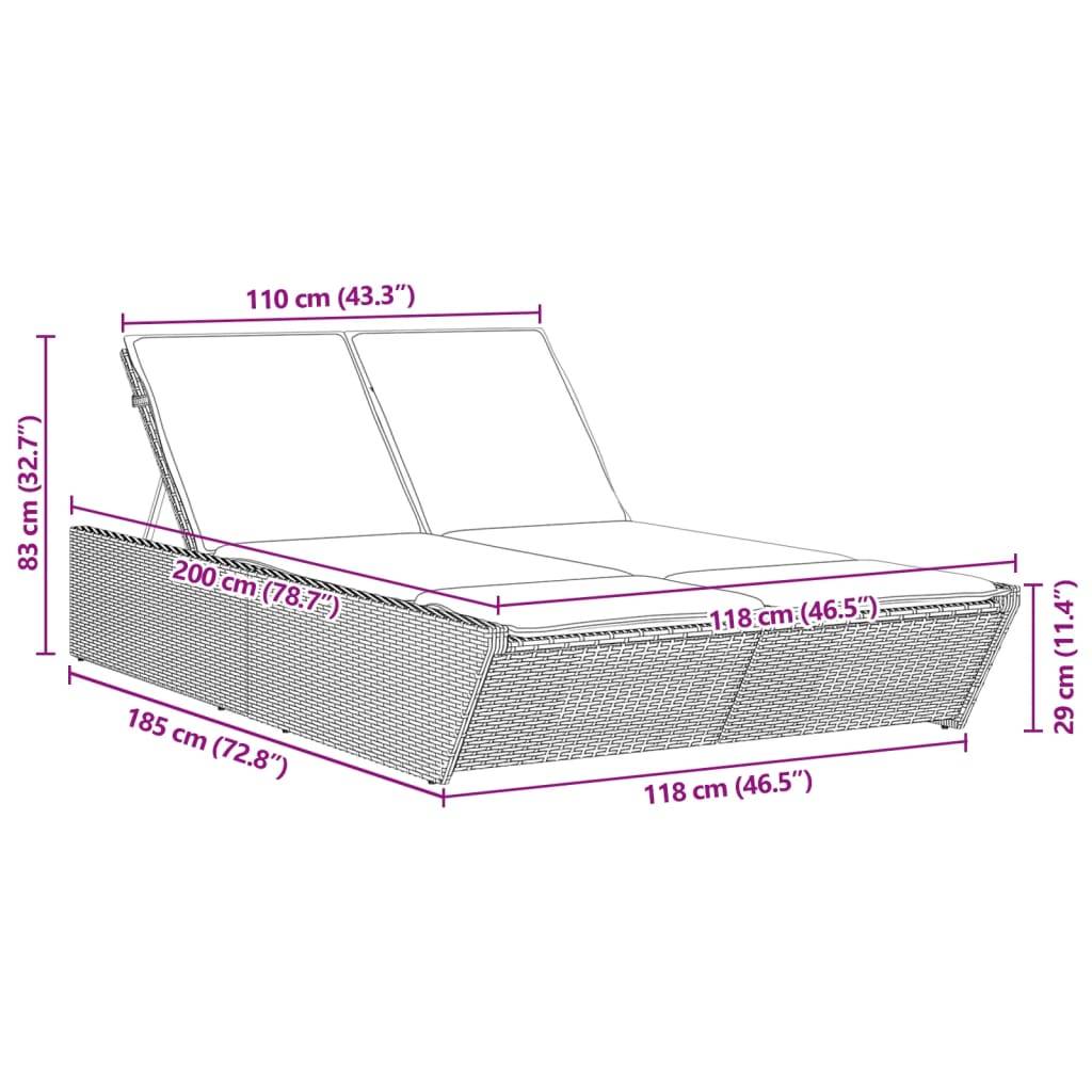 Chaise Longue Duo Résine Tressée Ergonomique Jardin Beige – ComfortXL Outdoor Living - Image 10