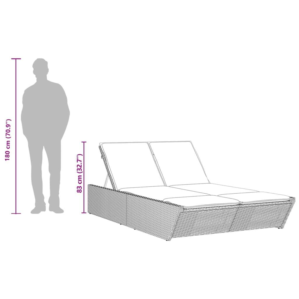 Chaise Longue Duo Résine Tressée Ergonomique Jardin Beige – ComfortXL Outdoor Living - Image 6