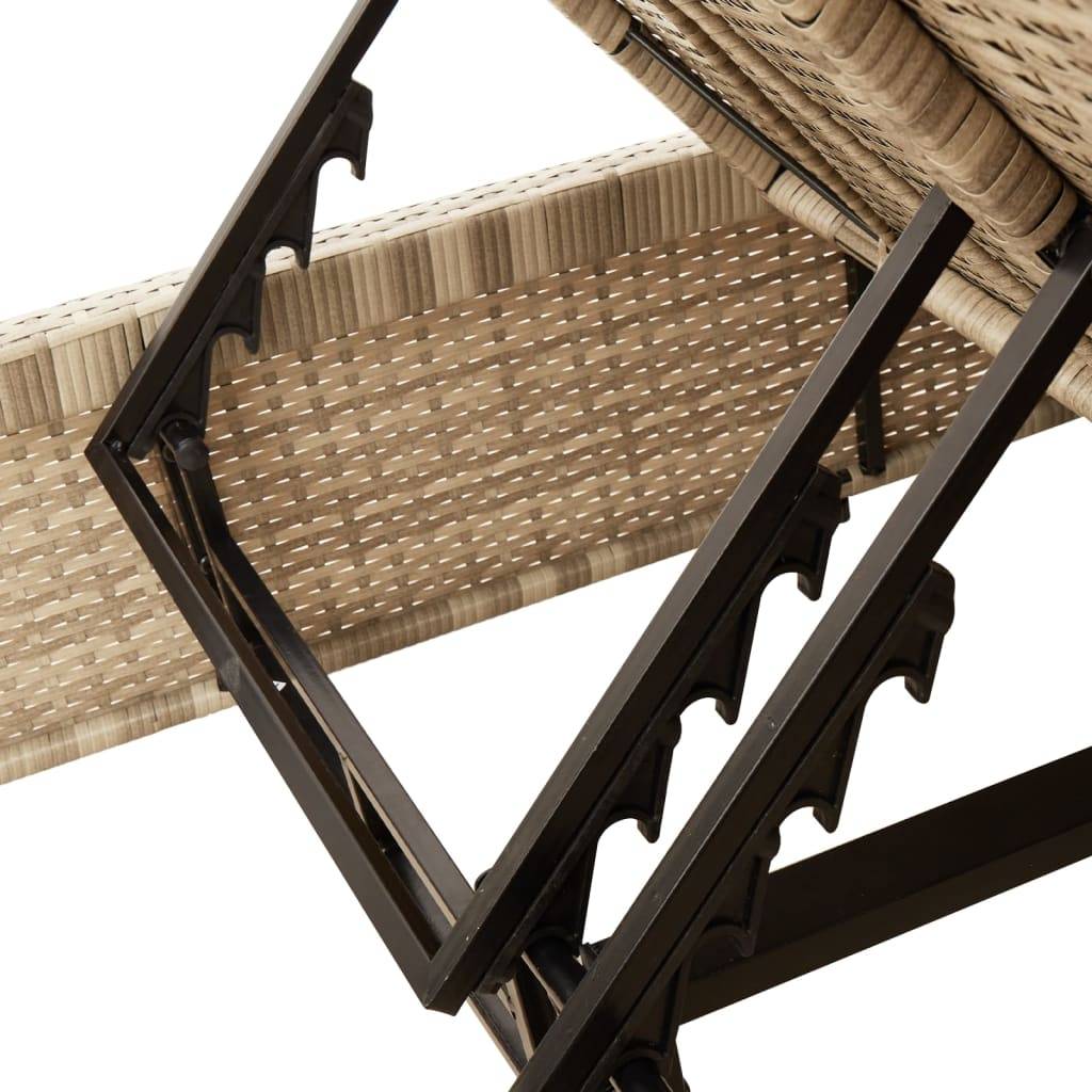 Chaise Longue Duo Résine Tressée Ergonomique Jardin Beige – ComfortXL Outdoor Living - Image 8