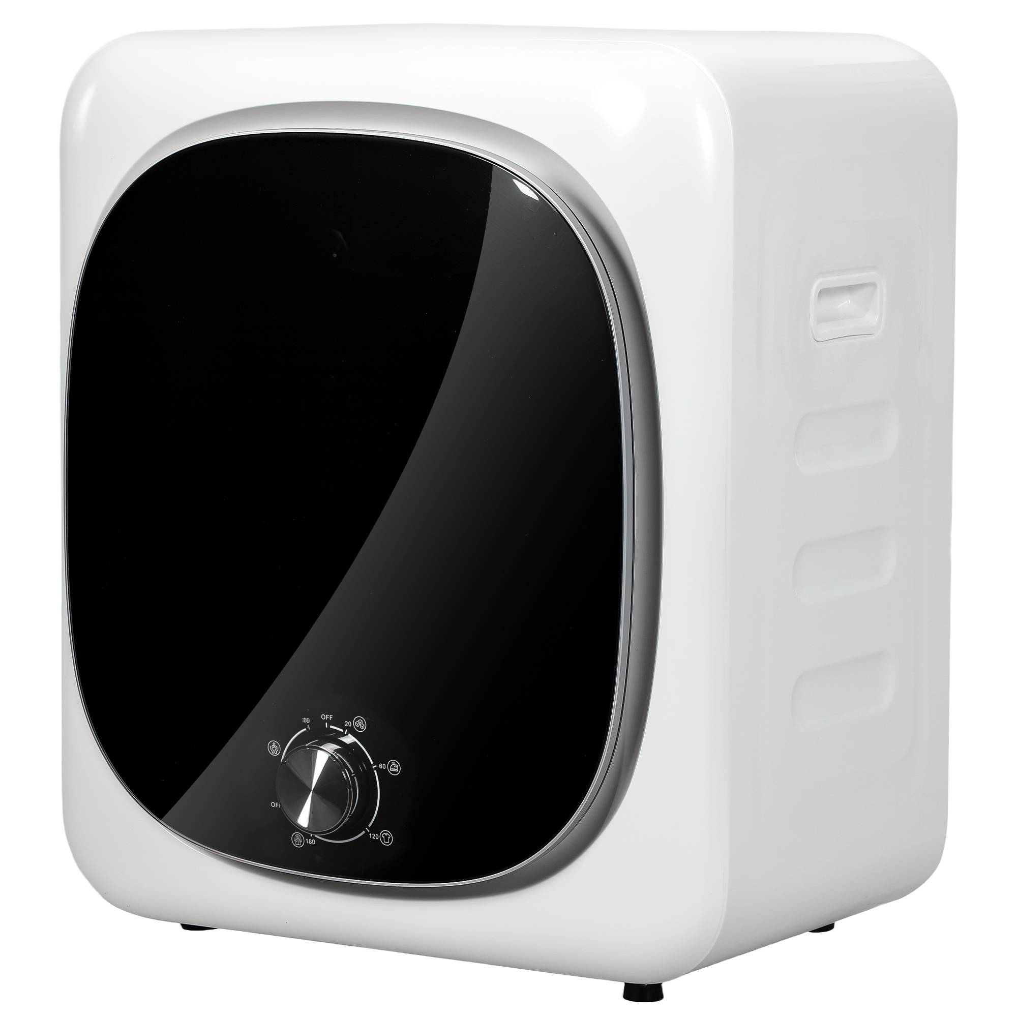 Mini sèche-linge portable 4kg, 5 programmes, 800W, chargement frontal, tambour inox, blanc - Image 2