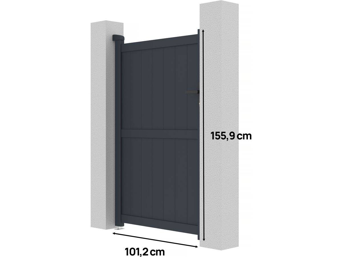 Habitat Et Jardin - Portillon Aluminium "maurice" - 101.2 X 155.9 Cm - Gris -habitat Et Jardin - Image 3