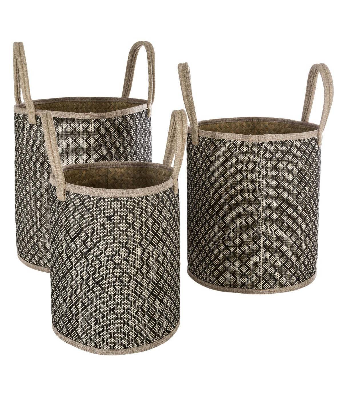 Set de 3 Paniers de rangement en Osier Nomade - Image 1
