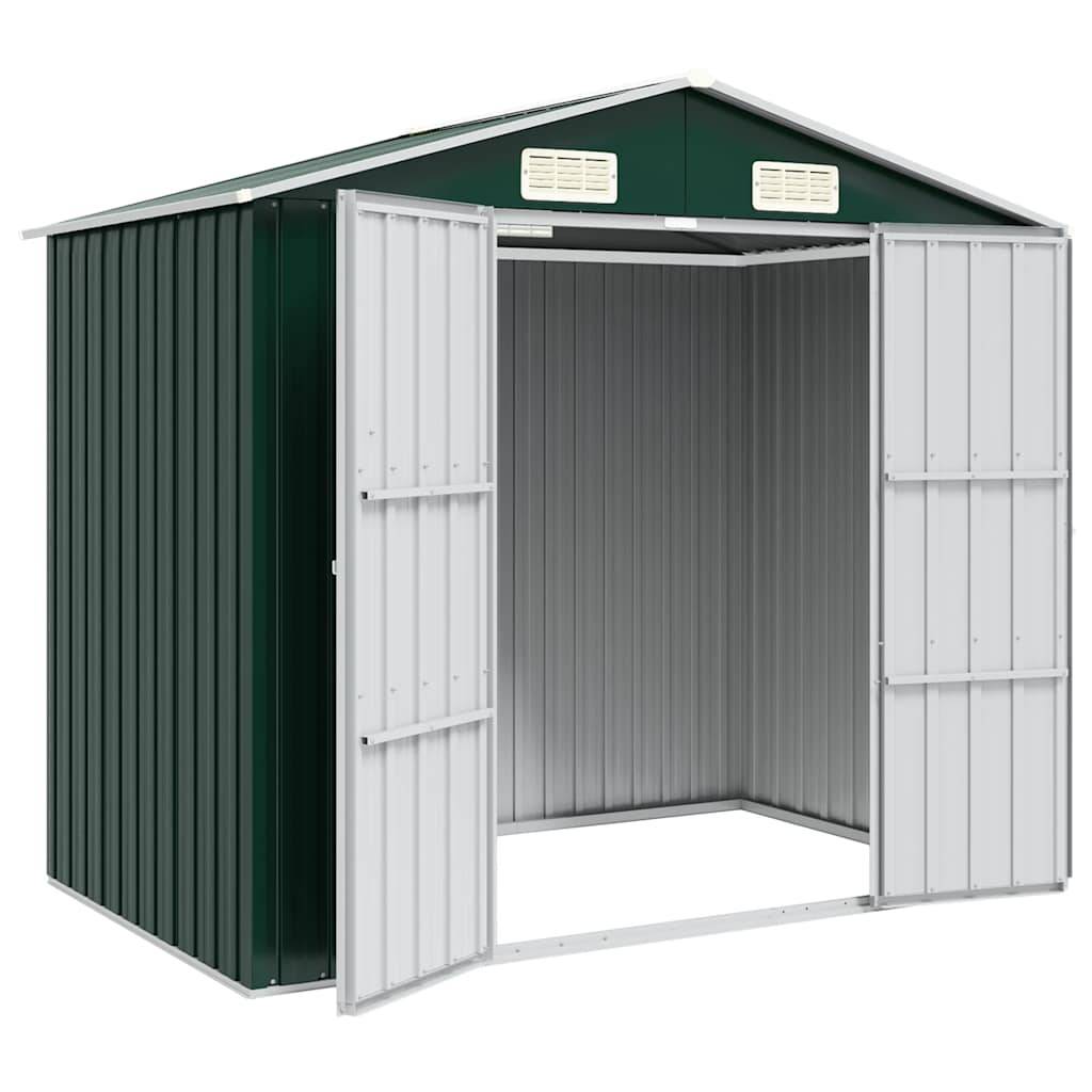 Abri de jardin métal vert 205 x 129 x 183 cm - PANGIVO - Image 3