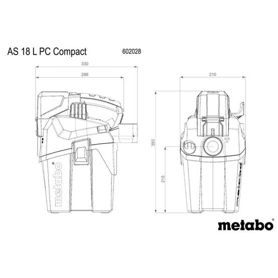 Metabo - Aspirateur sans fil 18V AS 18 L PC Compact METABO Pick+Mix (sans batterie ni chargeur) Metabo - Image 3