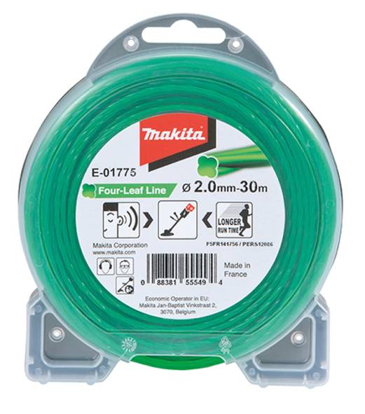 Fil nylon Trèfle torsadé MAKITA 2 mm x 30 m - E-01775