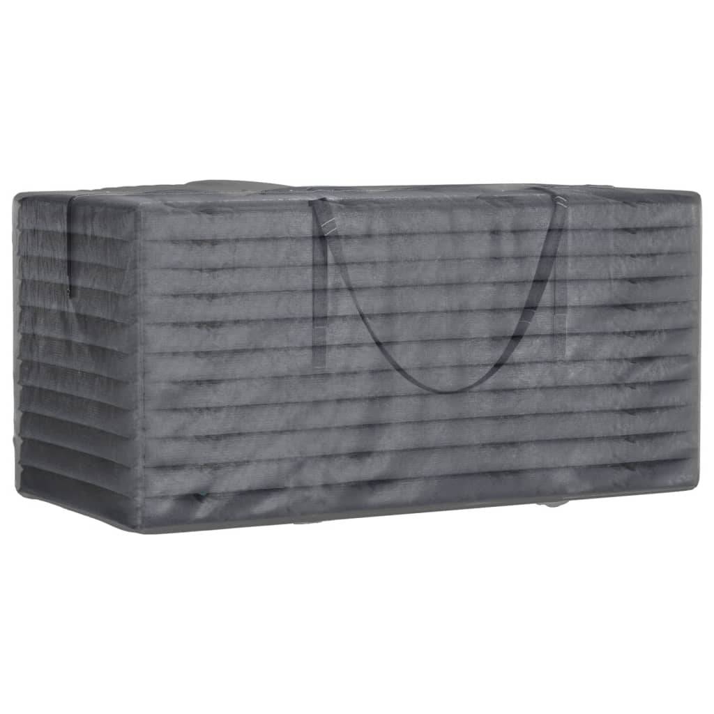 Sac de rangement pour coussins de jardin polyéthylène noir 150 x 75 x 75 cm - PANGIVO - Image 4