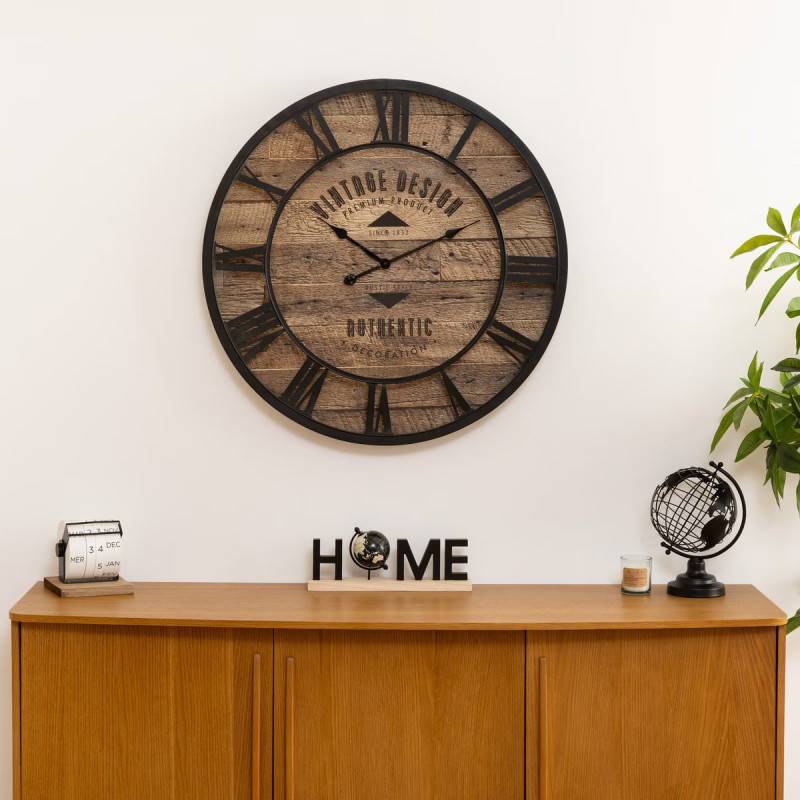 Horloge D80 métal et bois Oscar Atmosphera - Image 2
