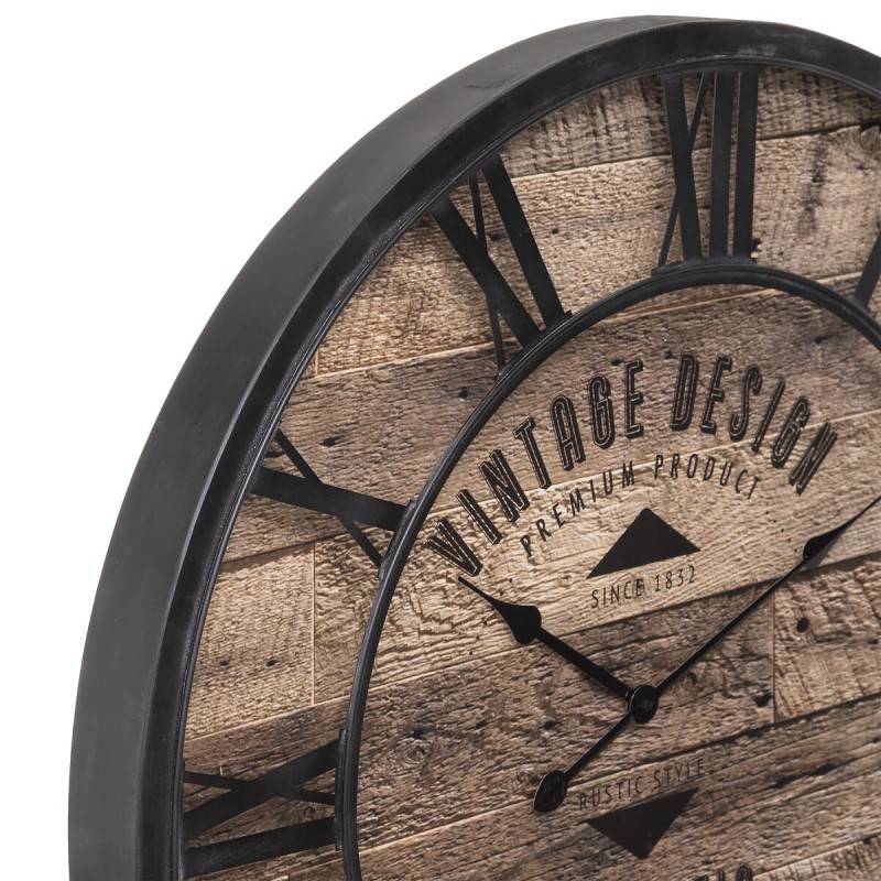 Horloge D80 métal et bois Oscar Atmosphera - Image 3