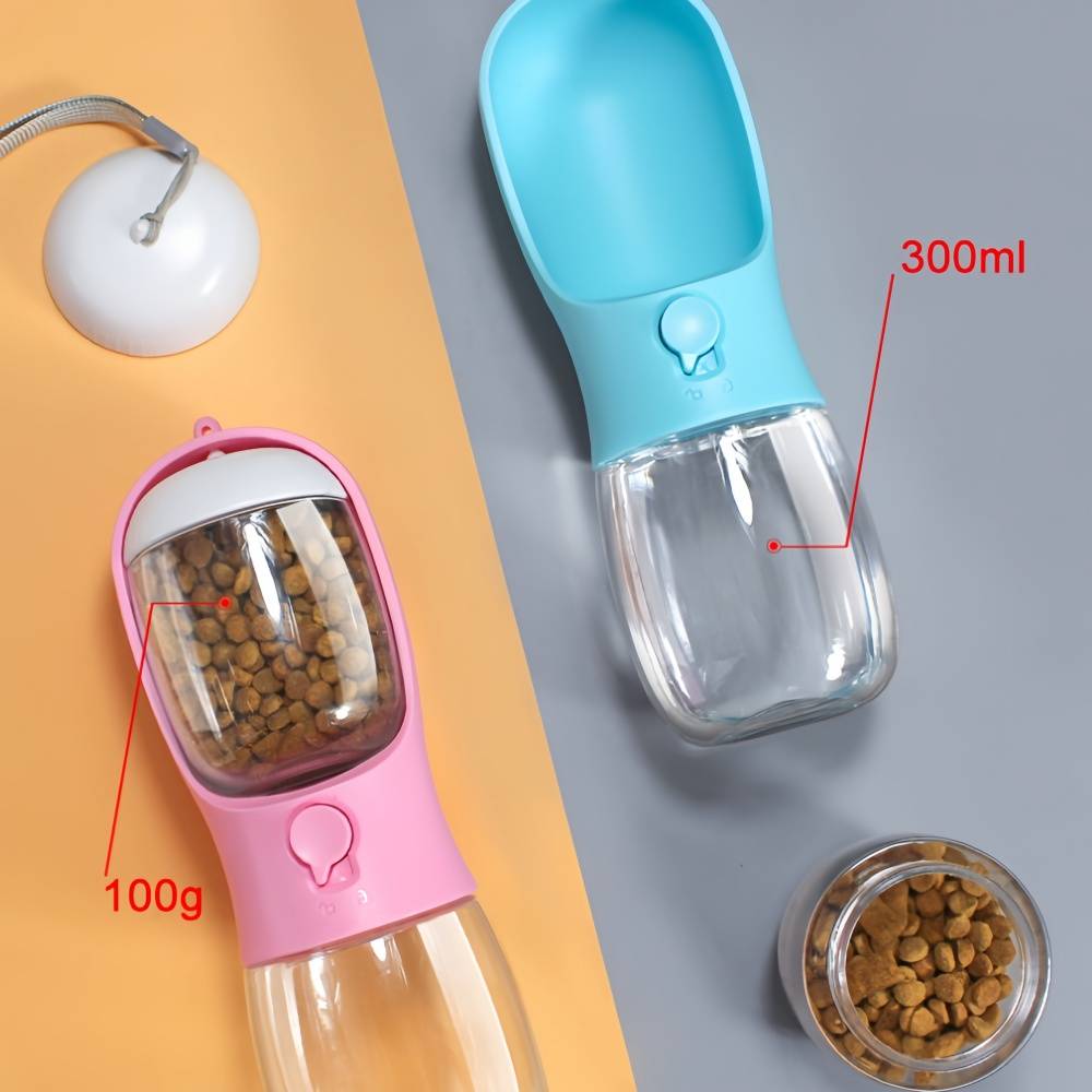 Bouteille d'eau pour chien avec conteneur de nourriture Bleu IntiMeg - Image 6