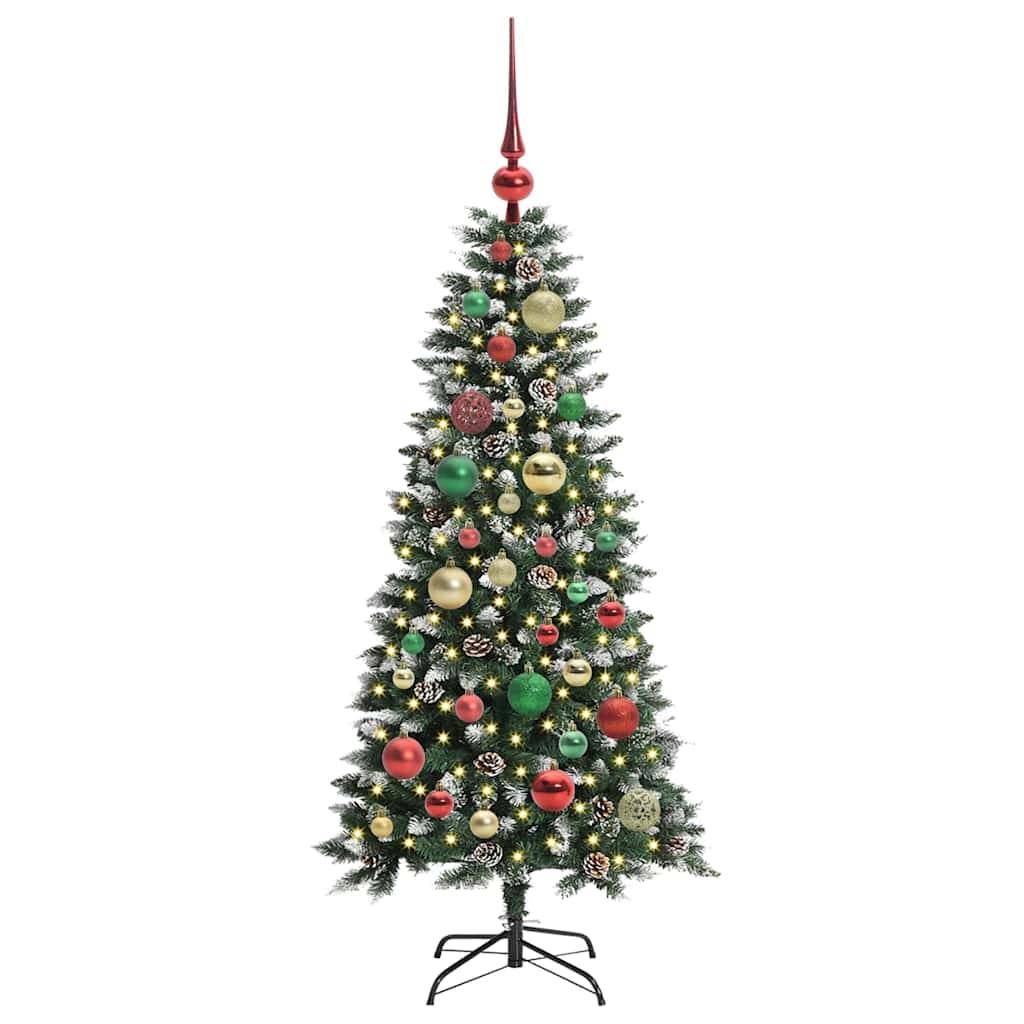 Sapin de Noël | Arbre de Noël artificiel Vert 120 cm PVC, plastique et acier Maison Chic - Image 3
