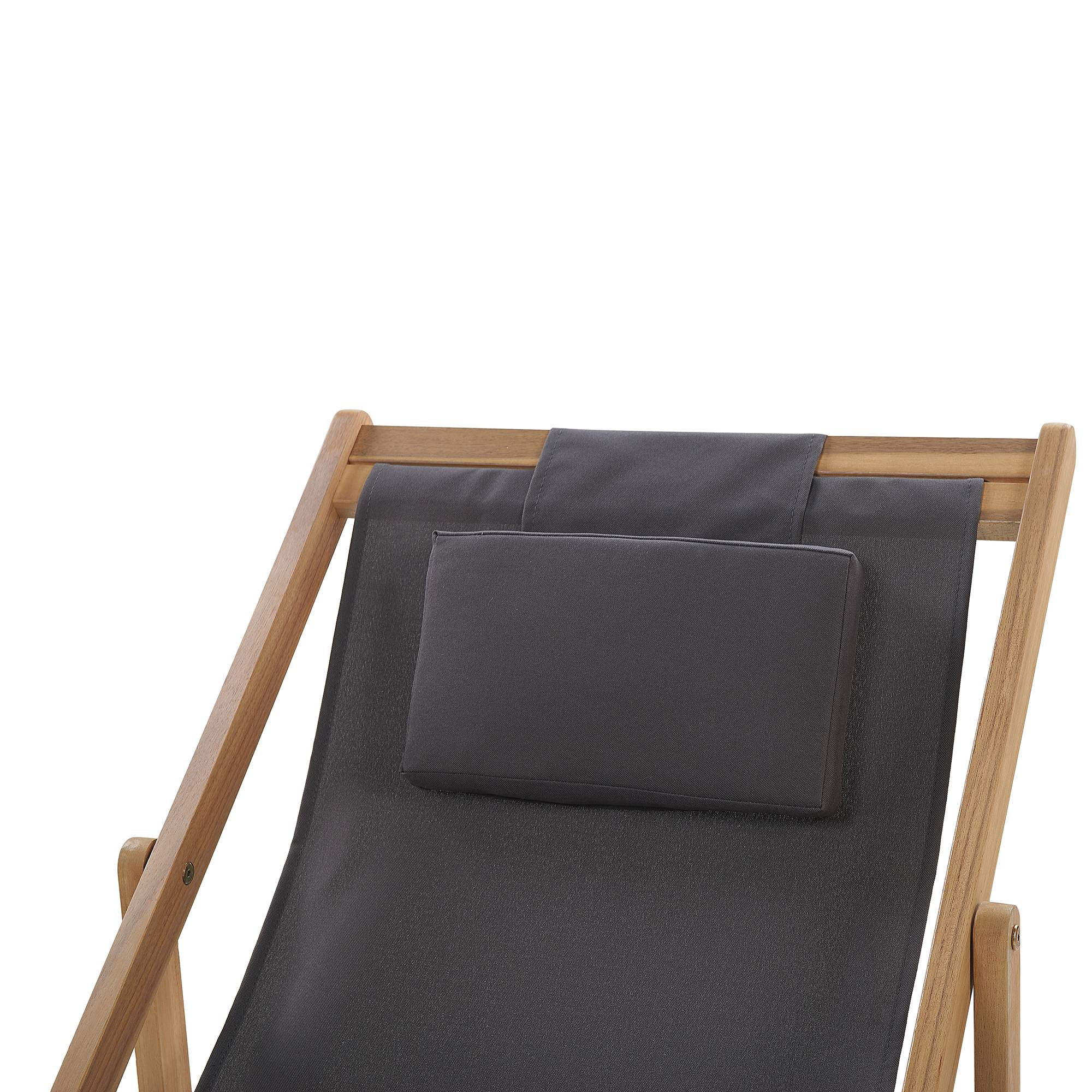 Beliani - Chaise longue Tissu Marron foncé AVELLINO - 54x101x84- Beliani - Image 7