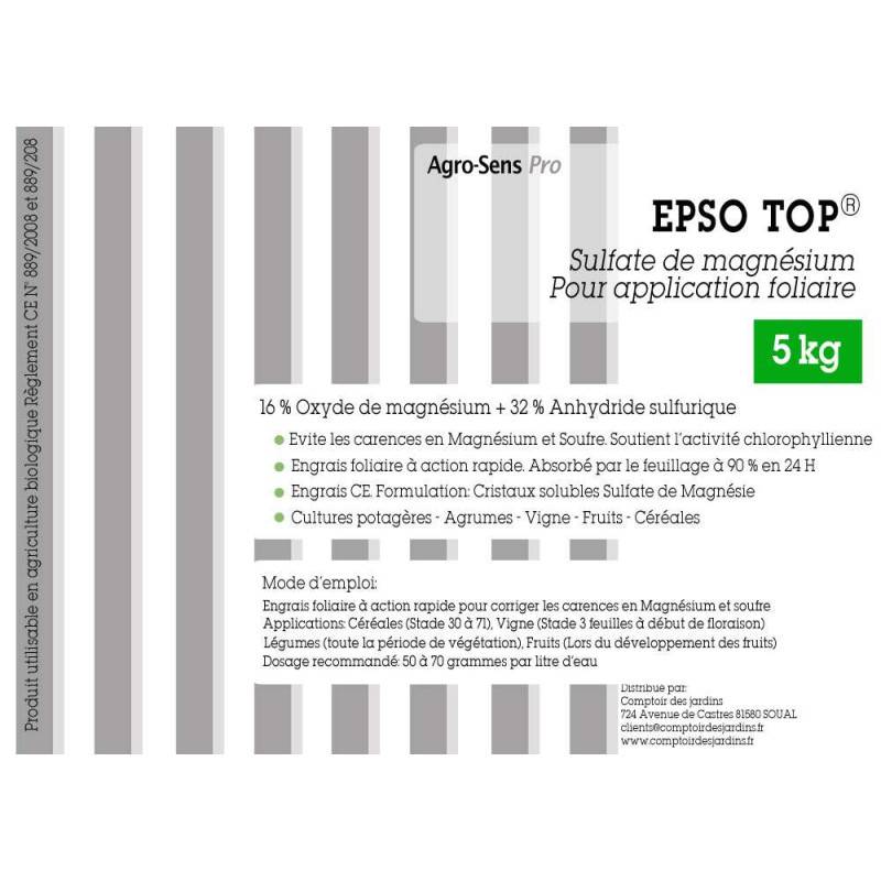 Epso Top®, engrais foliaire riche en Magnésium. Sel d'Epsom 5 kg - Image 3