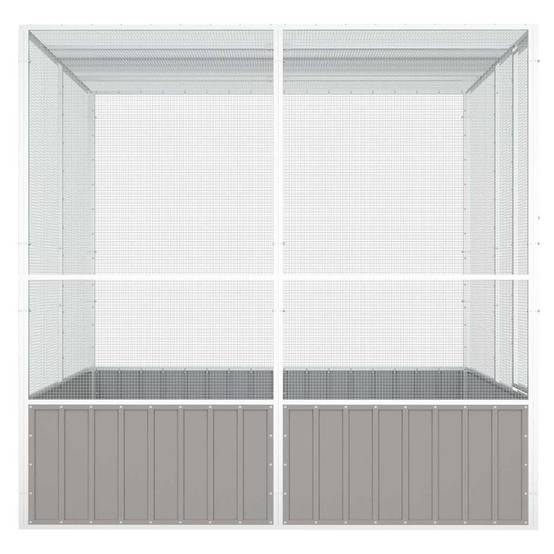 Cage Extérieure Acier Galvanisé Grand Espace Gris 213,5x217,5cm - ComfortXL Outdoor Living - Image 4