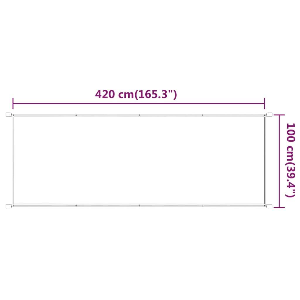 Helloshop26 - Auvent vertical 100x420 cm tissu oxford anthracite - Image 5