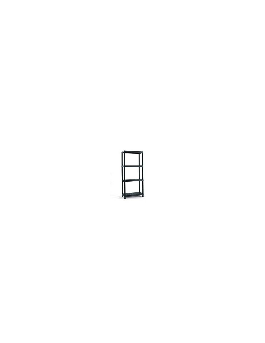 étagère Résine Noire 4 Tablettes Abm Robuste, Modulable Et Facile à Monter Sans Outils. - Générique - Image 1