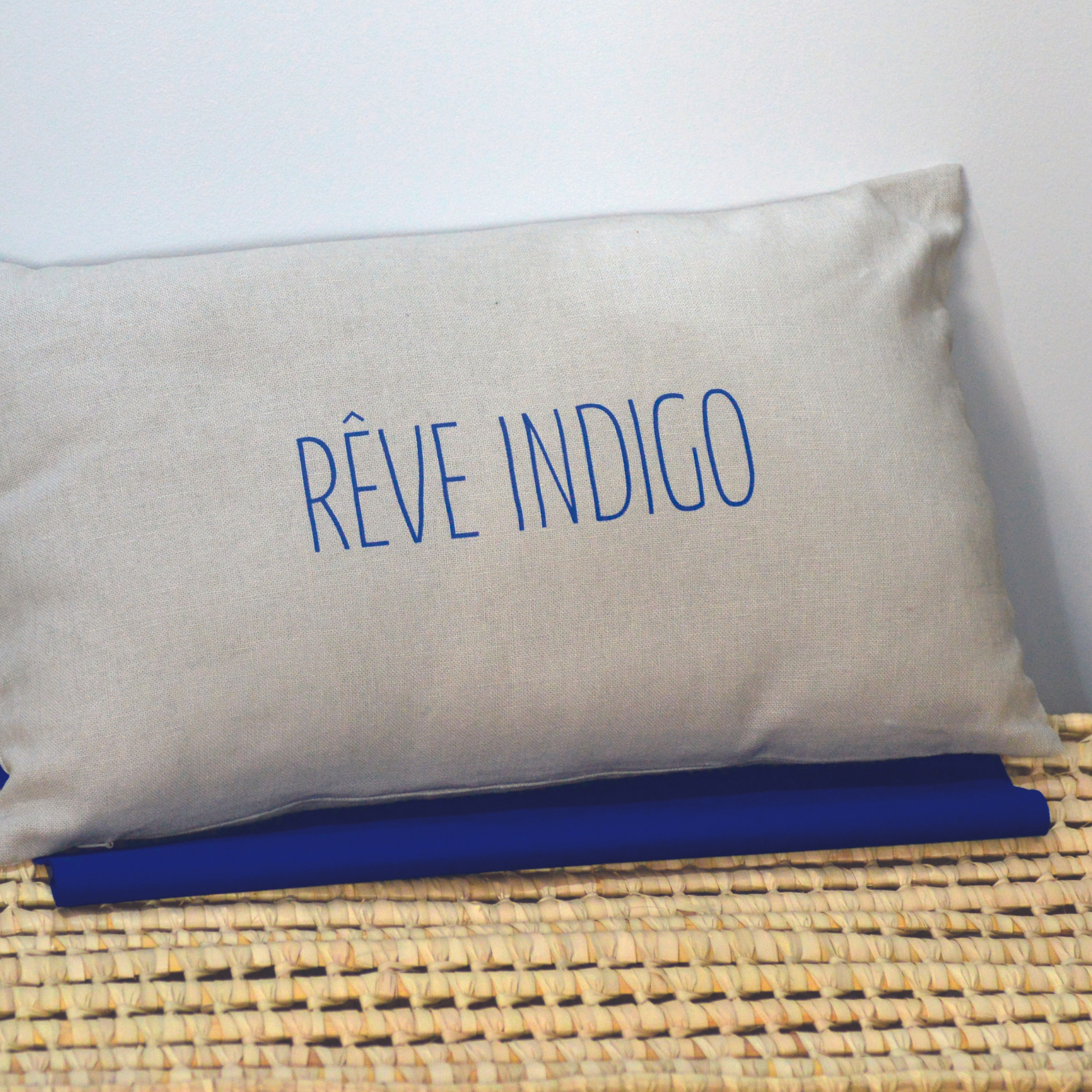 Home Maison - Coussin imprimé Indigo - HOME MAISON - Image 1