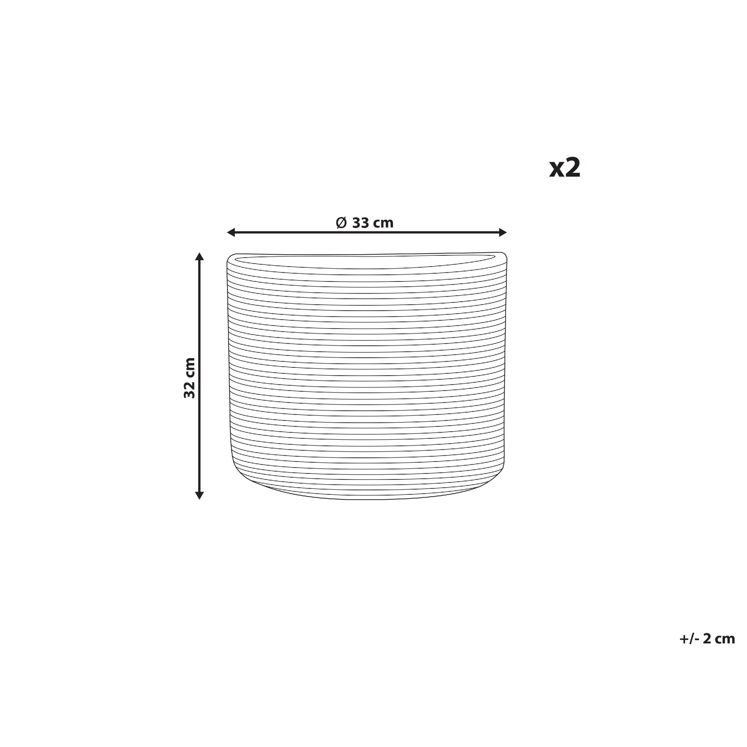 Paniers Beige et Noir en Coton Ronds 41 cm Corbeille à Linge Tressée Rangement pour Intérieur Minimaliste avec Couvercle Boîte Lot de 2 - Image 3