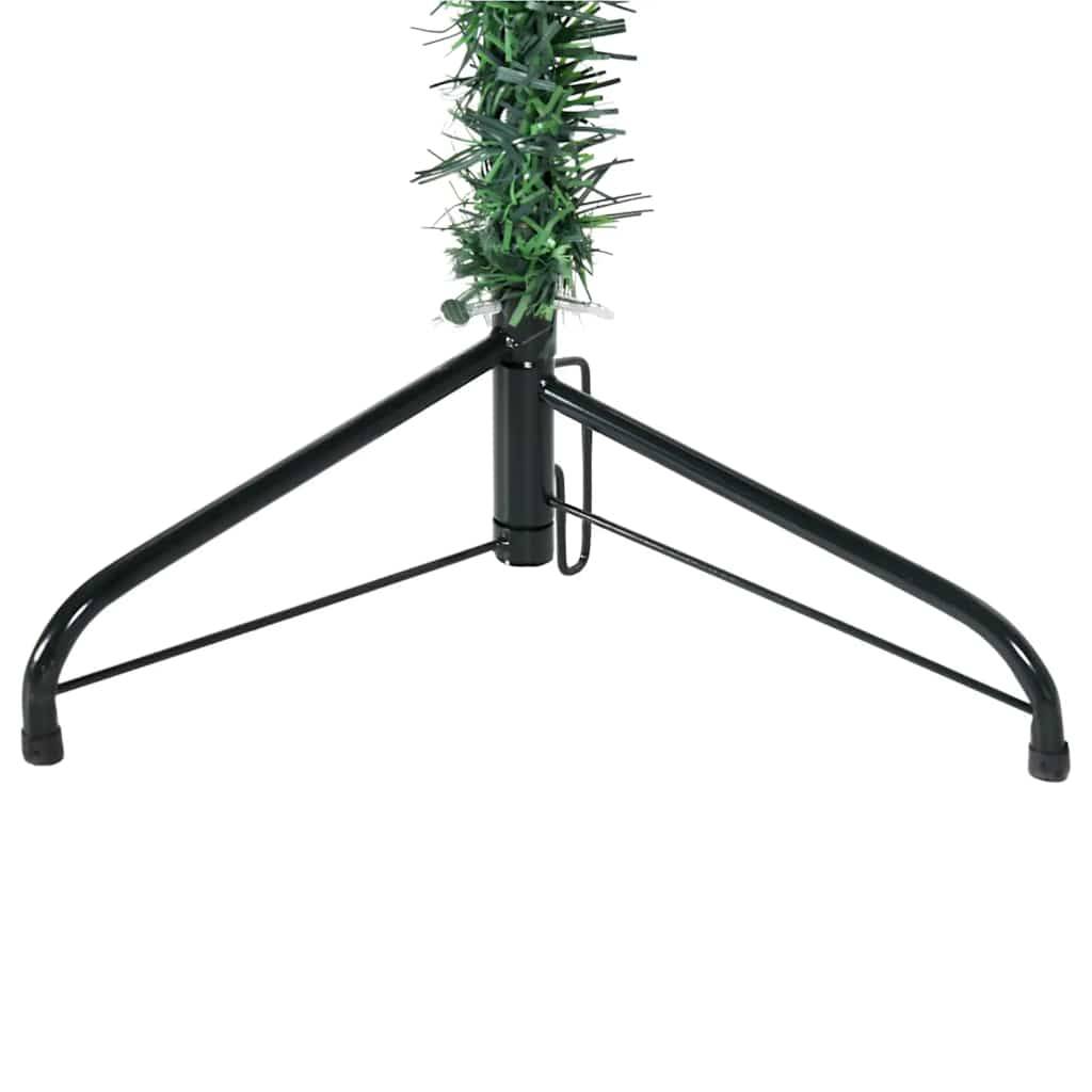 Vidaxl - Demi sapin de Noël artificiel mince avec support Vert 210 cm vidaXL 344602 - Image 5