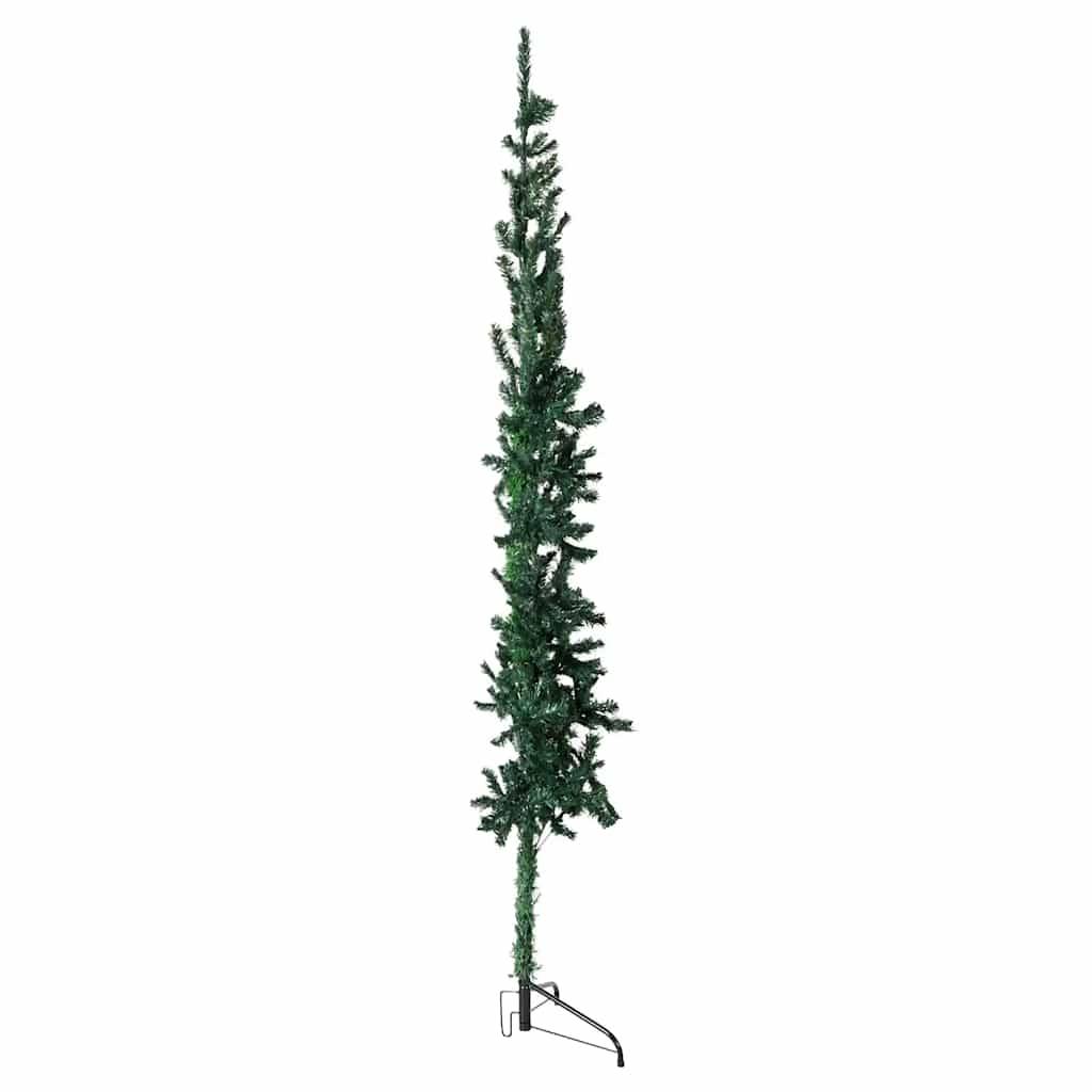 Vidaxl - Demi sapin de Noël artificiel mince avec support Vert 210 cm vidaXL 344602 - Image 2