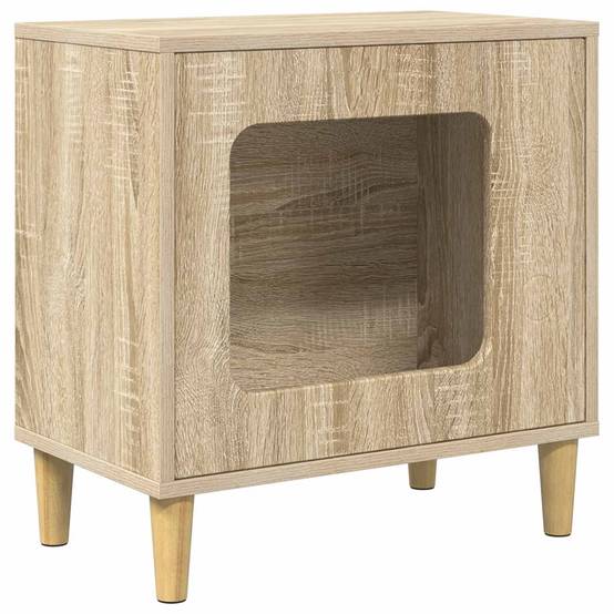 Maison pour chat bois d'ingénierie sonoma 51 x 30 x 52 cm - PANGIVO - Image 2