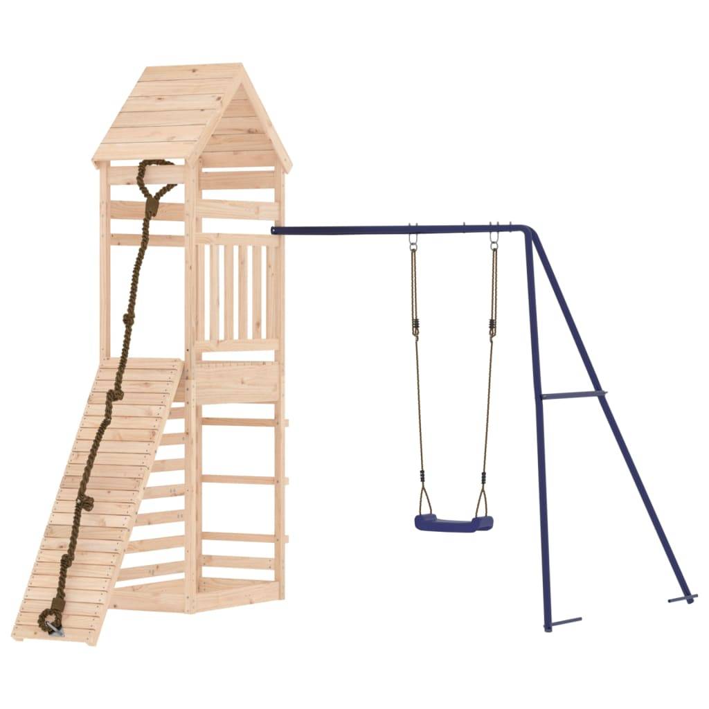 Helloshop26 - Aire de jeux d'extérieur escalade portiques robuste jeux jardin 245 x 257 x 264 cm bois de pin massif - Image 1