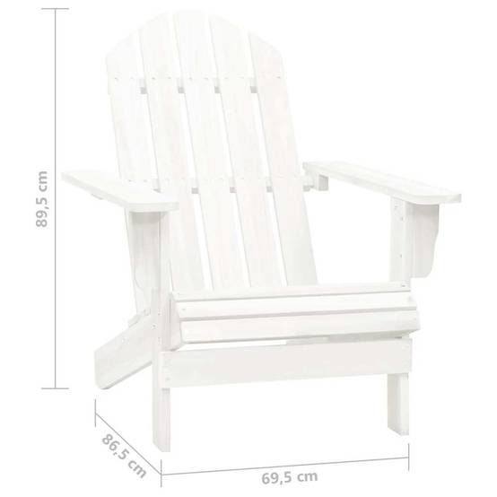 ComfortXL - Fauteuil de Jardin Adirondack Bois de Sapin avec Table d'Appoint Blanc – ComfortXL Outdoor Living - Image 4