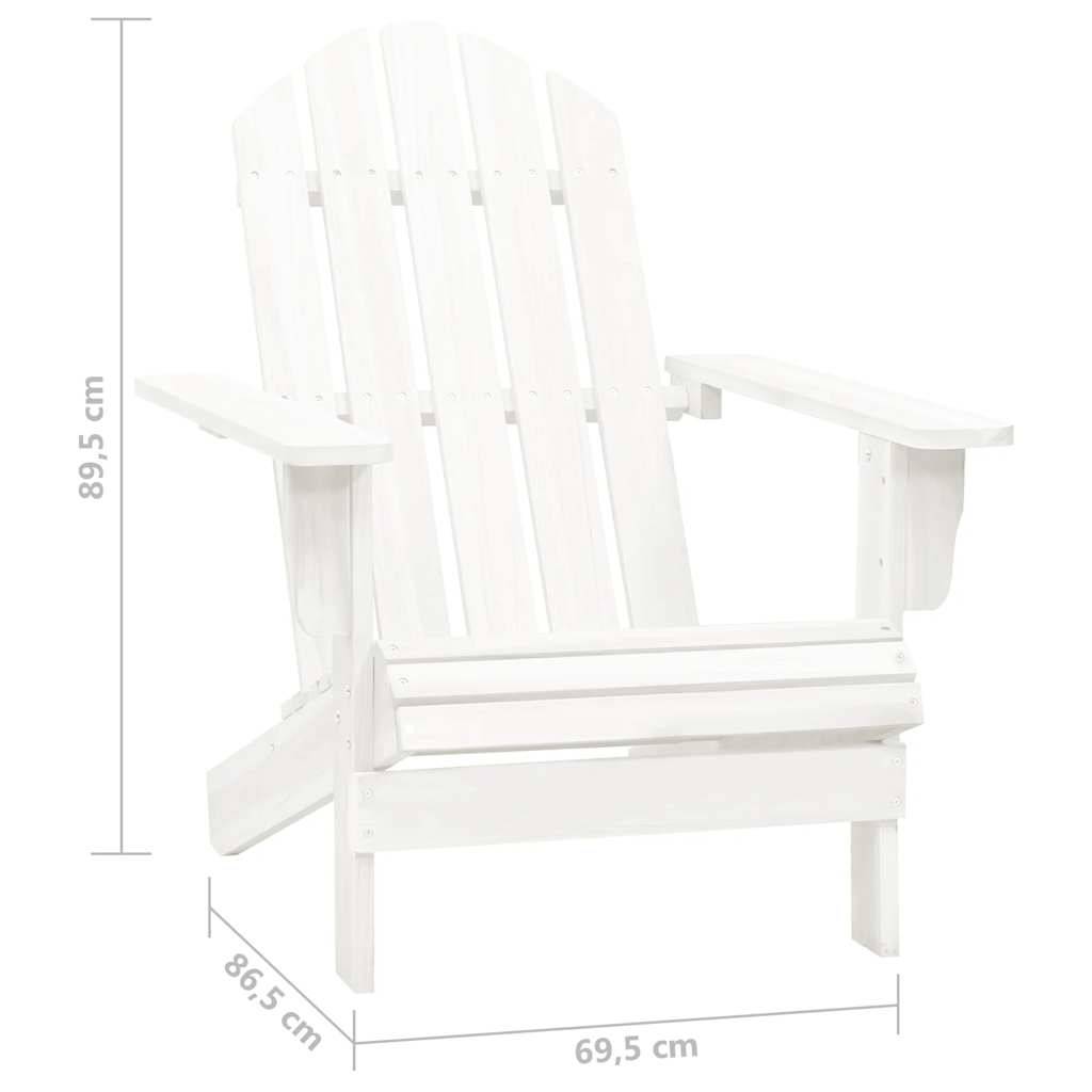 ComfortXL - Fauteuil de Jardin Adirondack Bois de Sapin avec Table d'Appoint Blanc – ComfortXL Outdoor Living - Image 4