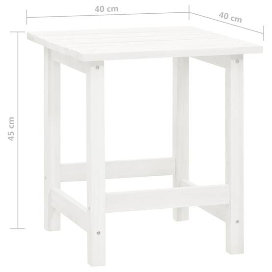 ComfortXL - Fauteuil de Jardin Adirondack Bois de Sapin avec Table d'Appoint Blanc – ComfortXL Outdoor Living - Image 3