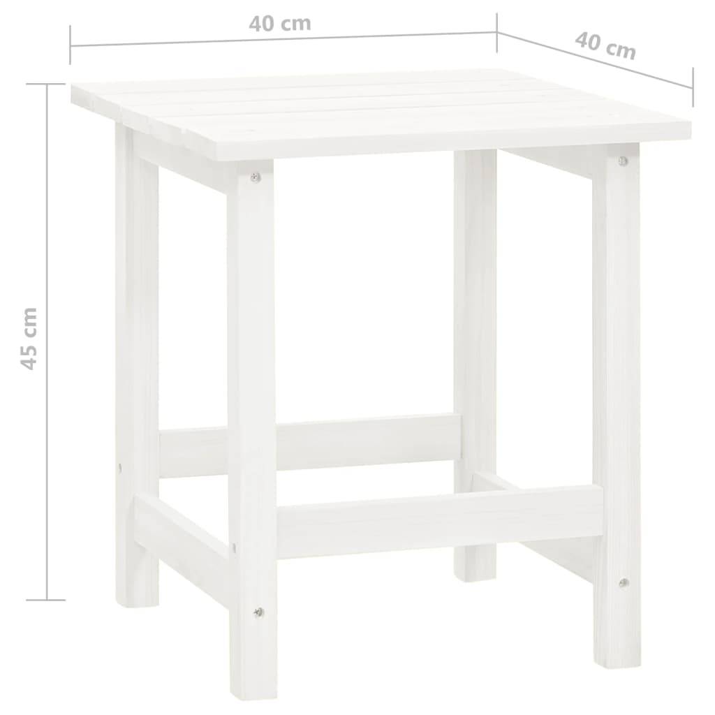 ComfortXL - Fauteuil de Jardin Adirondack Bois de Sapin avec Table d'Appoint Blanc – ComfortXL Outdoor Living - Image 3