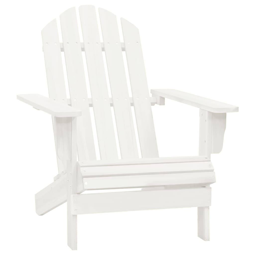 ComfortXL - Fauteuil de Jardin Adirondack Bois de Sapin avec Table d'Appoint Blanc – ComfortXL Outdoor Living - Image 5