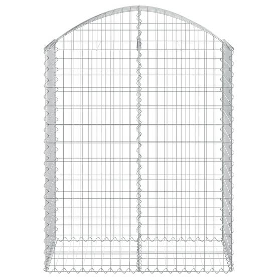 Vidaxl - Panier de gabions arqué 100x50x120/140 cm Fer galvanisé vidaXL 153436 - Image 4
