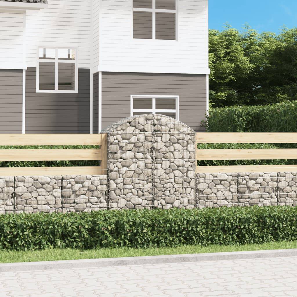Vidaxl - Panier de gabions arqué 100x50x120/140 cm Fer galvanisé vidaXL 153436 - Image 1