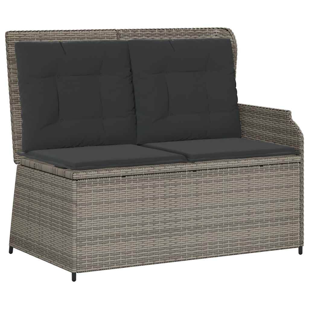 Canapé Jardin Inclinable Résine Tressée Détente Terrasse Gris – ComfortXL Outdoor Living - Image 2