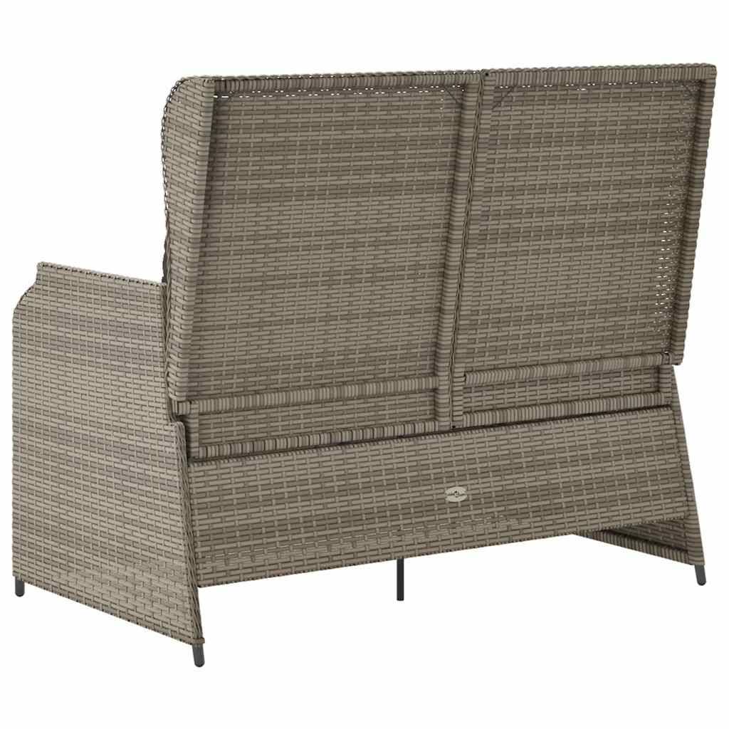 Canapé Jardin Inclinable Résine Tressée Détente Terrasse Gris – ComfortXL Outdoor Living - Image 6