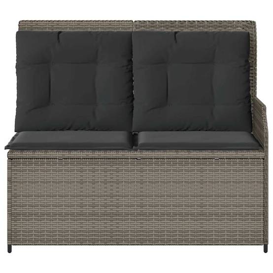 Canapé Jardin Inclinable Résine Tressée Détente Terrasse Gris – ComfortXL Outdoor Living - Image 4