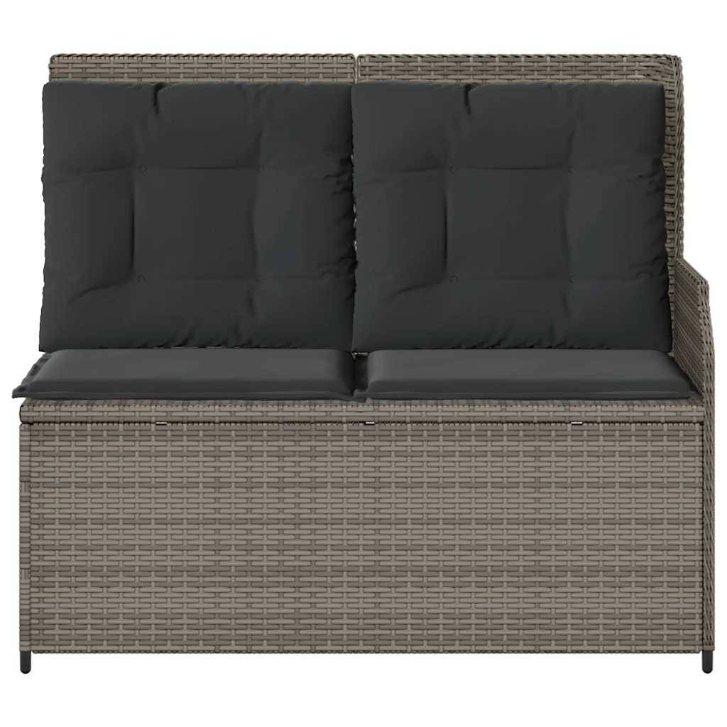 Canapé Jardin Inclinable Résine Tressée Détente Terrasse Gris – ComfortXL Outdoor Living - Image 4