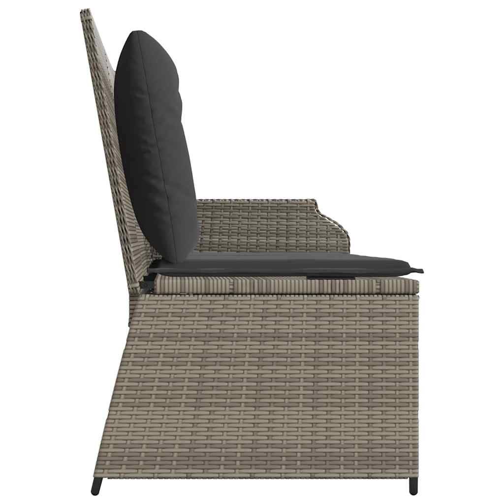 Canapé Jardin Inclinable Résine Tressée Détente Terrasse Gris – ComfortXL Outdoor Living - Image 5