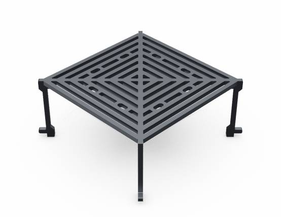 Grille Braséro CEVENOL 103cm - Carré - GRILL CHIC