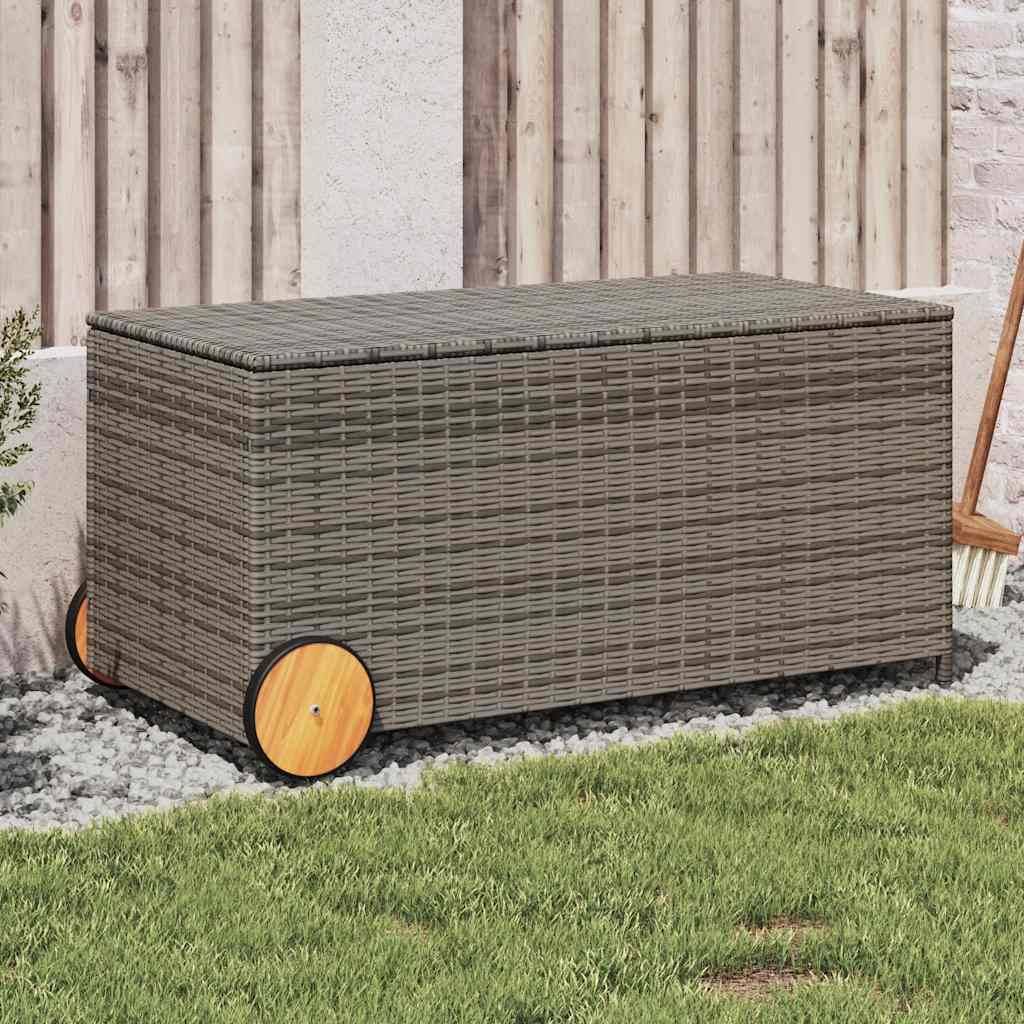 PANGIVO - Coffre de jardin résine tressée gris 107 x 55 x 53 cm - PANGIVO - Image 1