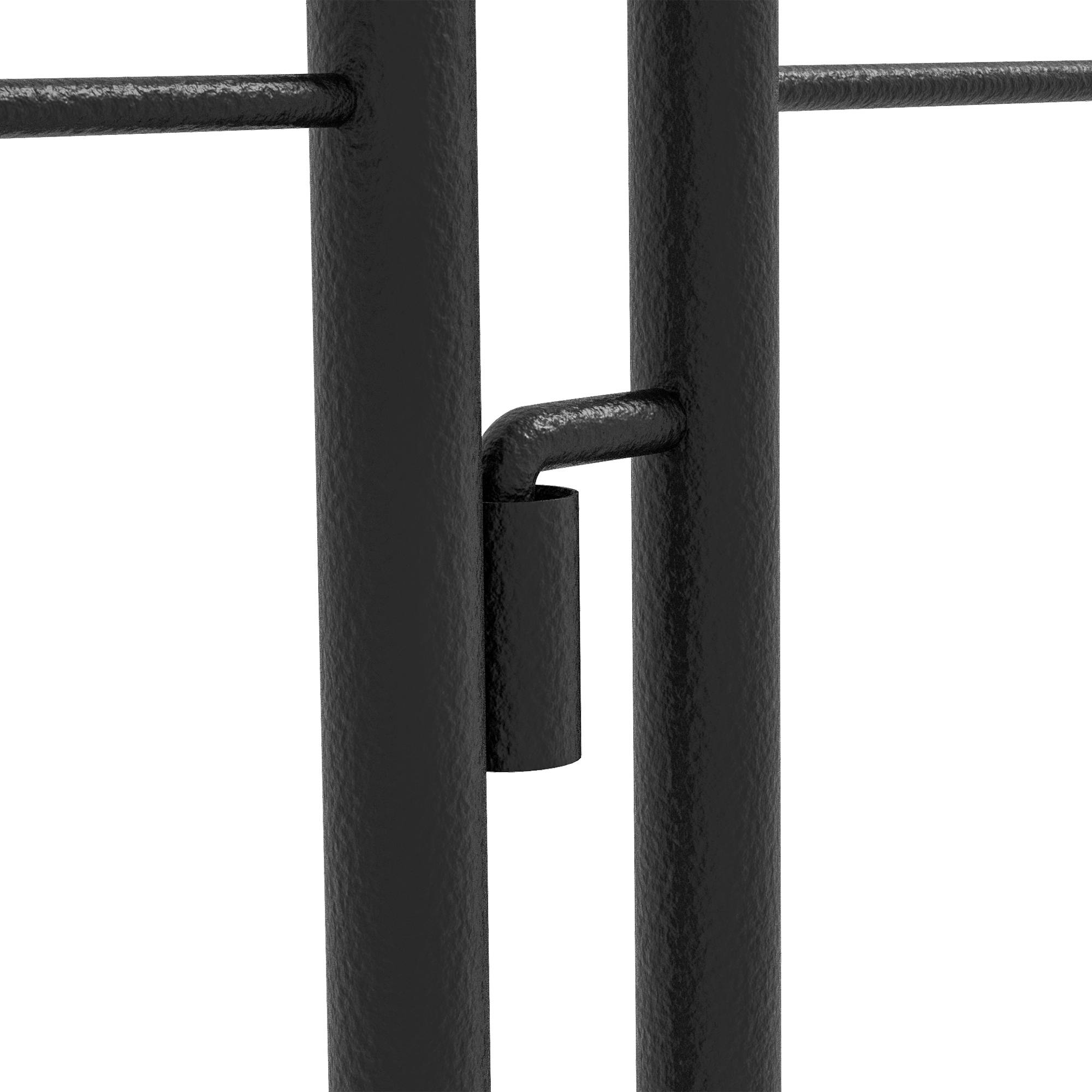 Lot 4 Treillis Jardin Acier Plantes Grimpantes Séparation Espace Extérieur 50x180cm Noir - ComfortXL Outdoor Living - Image 9
