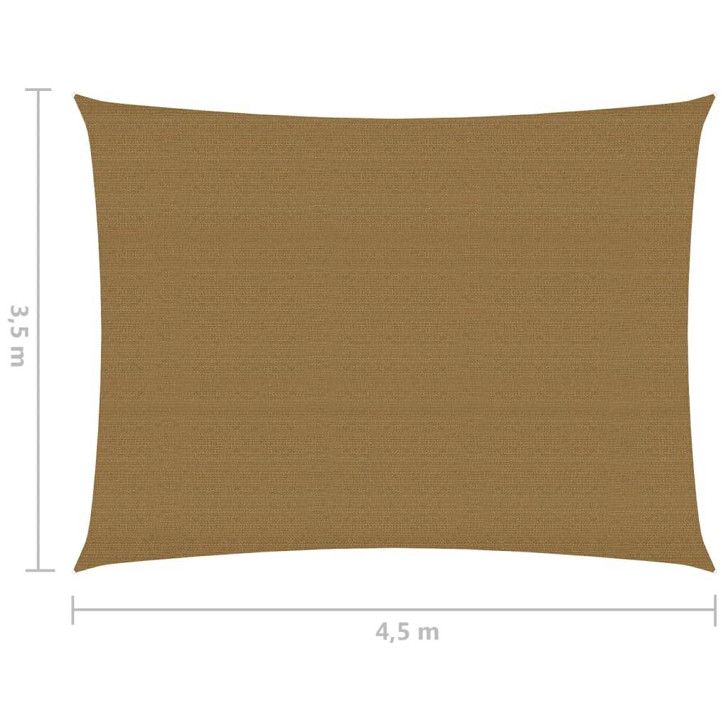 Helloshop26 - Voile toile d'ombrage parasol 160 g/m² taupe 3,5 x 4,5 m PEHD - Image 6