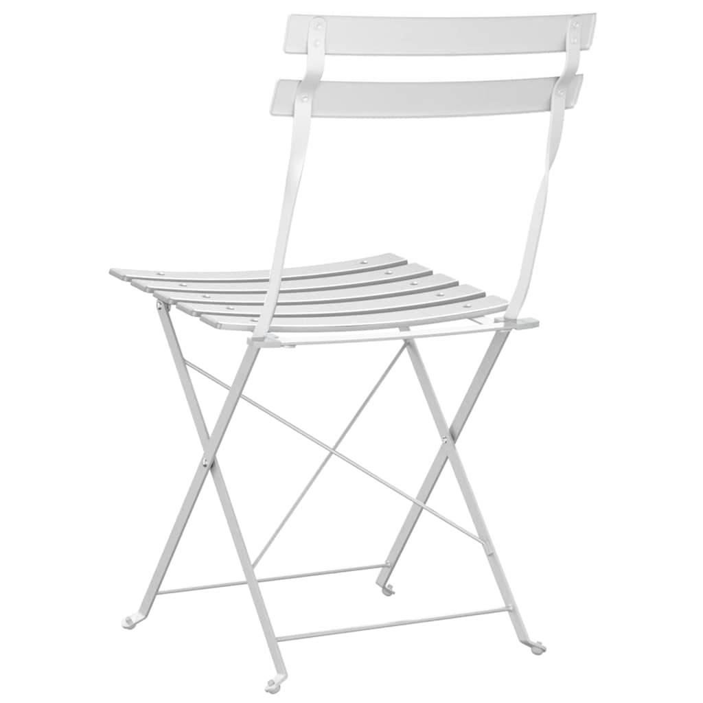 Prolenta Premium - Chaises de jardin métal blanc 42 x 46 x 82 cm - Prolenta premium p353.2 - Image 7