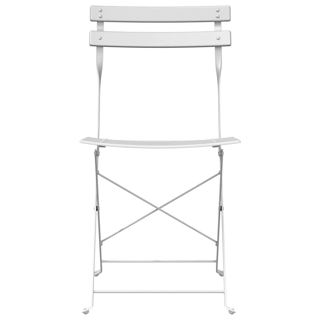 Prolenta Premium - Chaises de jardin métal blanc 42 x 46 x 82 cm - Prolenta premium p353.2 - Image 5