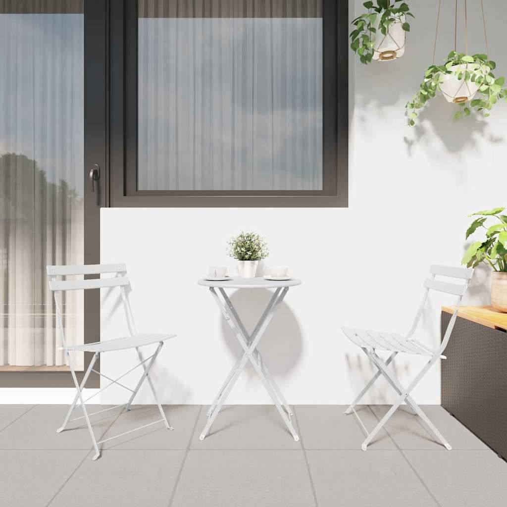 Prolenta Premium - Chaises de jardin métal blanc 42 x 46 x 82 cm - Prolenta premium p353.2 - Image 3