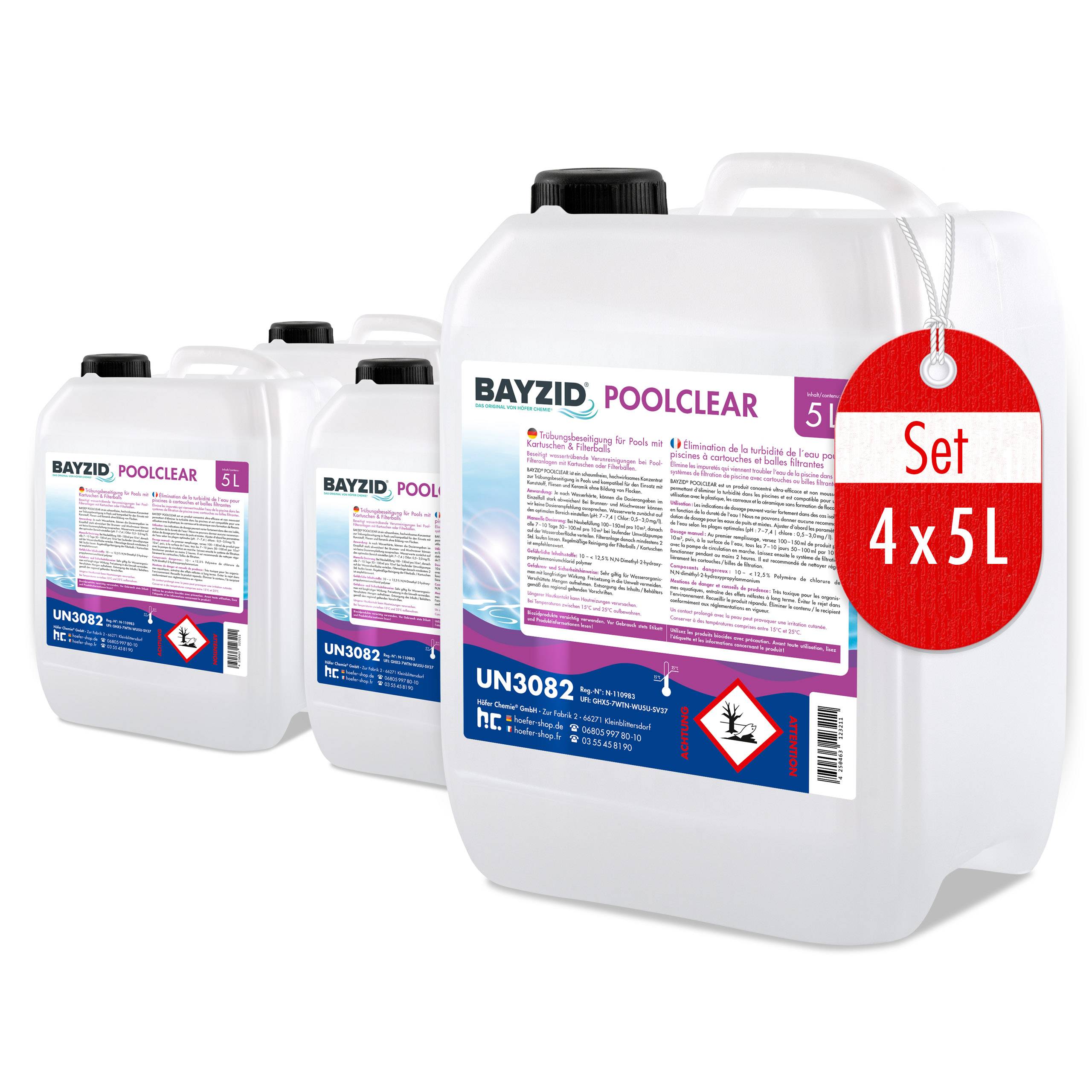 5 L BAYZID® Poolclear - Élimination de la turbidité de l´eau x 1 - Image 5