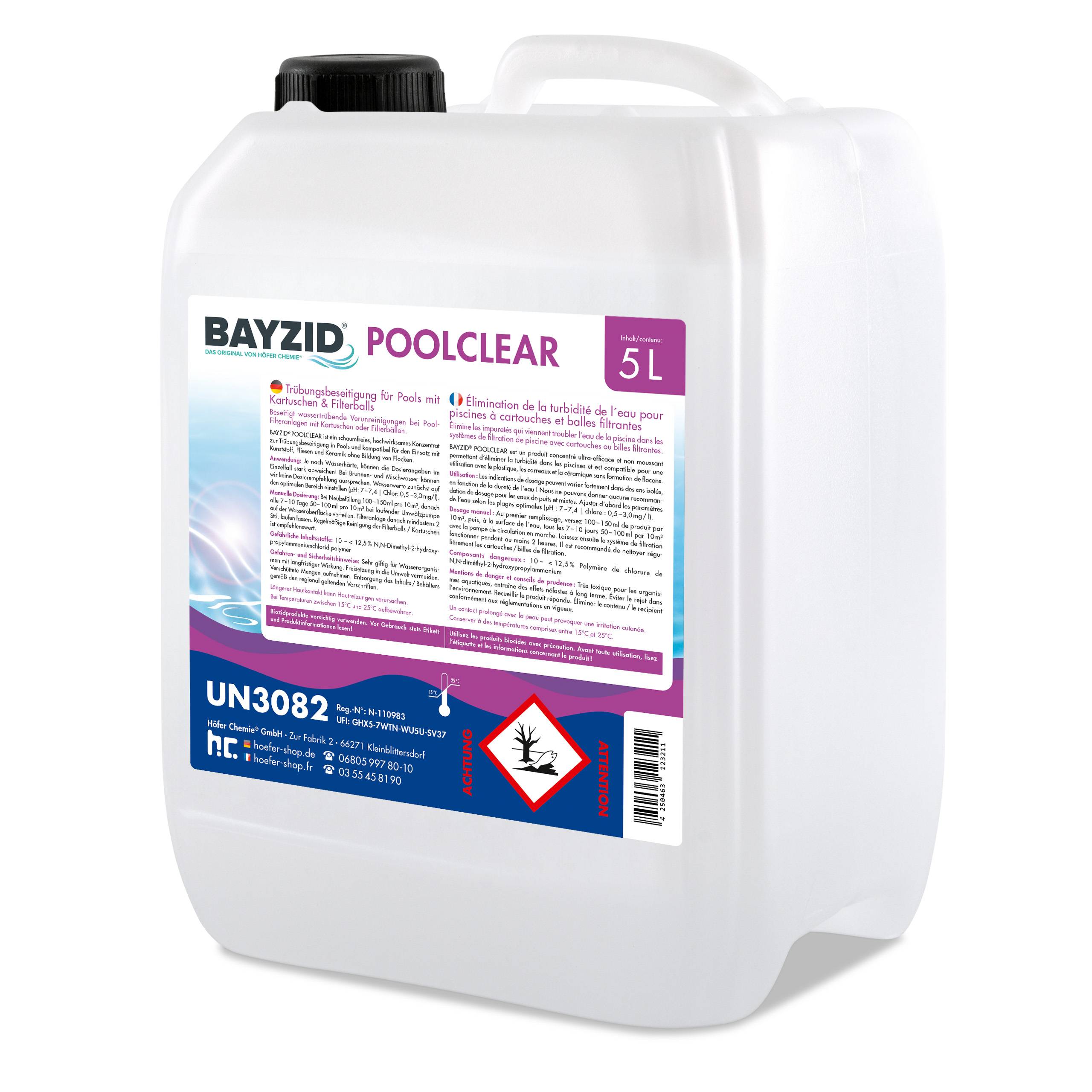 5 L BAYZID® Poolclear - Élimination de la turbidité de l´eau  x 1 - Image 1