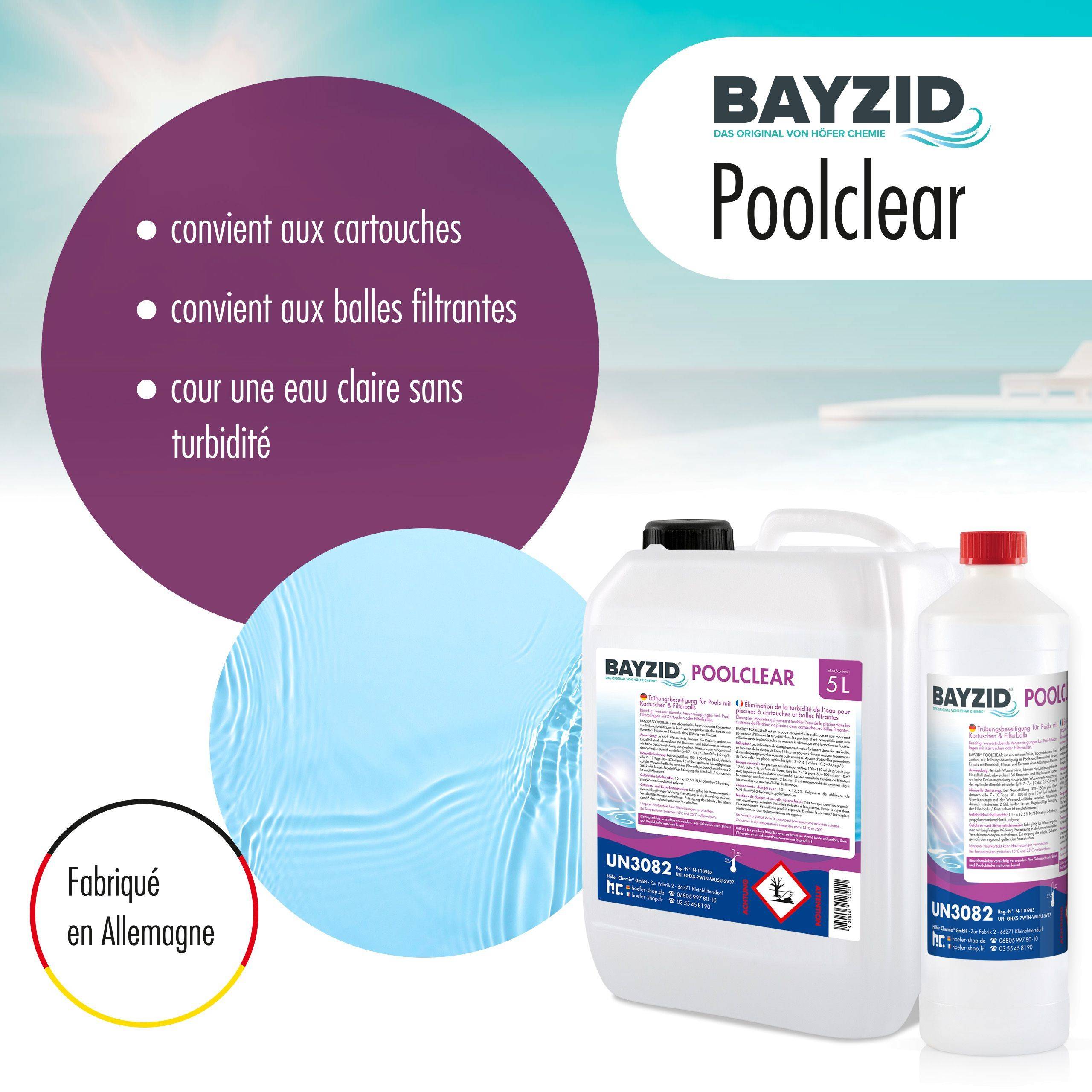 5 L BAYZID® Poolclear - Élimination de la turbidité de l´eau x 1 - Image 2
