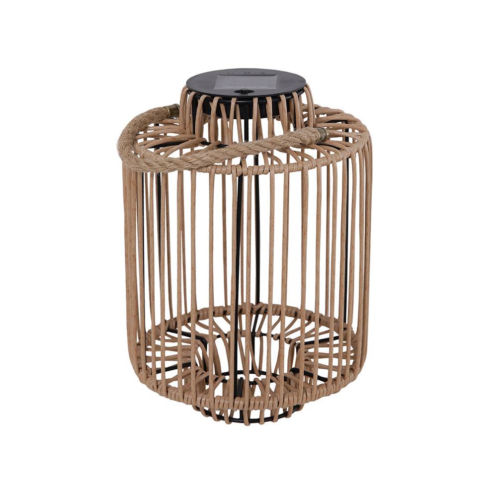 Lumisky - Lanterne solaire décorative TENERIFE Marron Poly rotin H30.5cm - Image 1