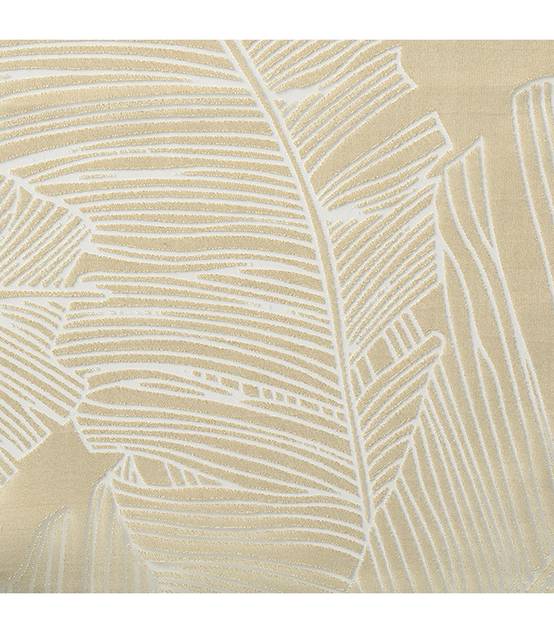 Voilage à œillets Beige Lin motif Feuille 140 x 240 cm - Image 2