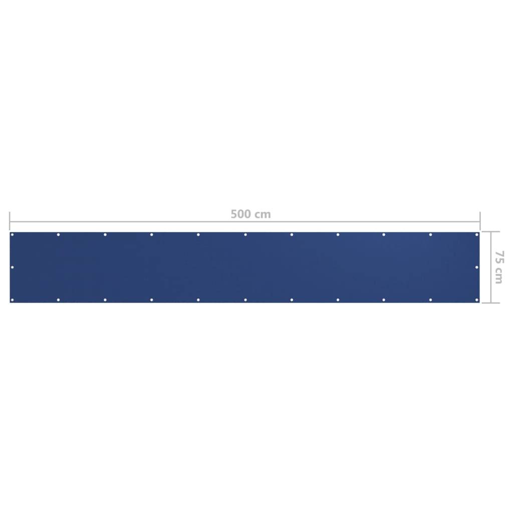 Helloshop26 - Écran de balcon brise pare vue protection confidentialité bleu 75 x 500 cm tissu oxford - Image 5